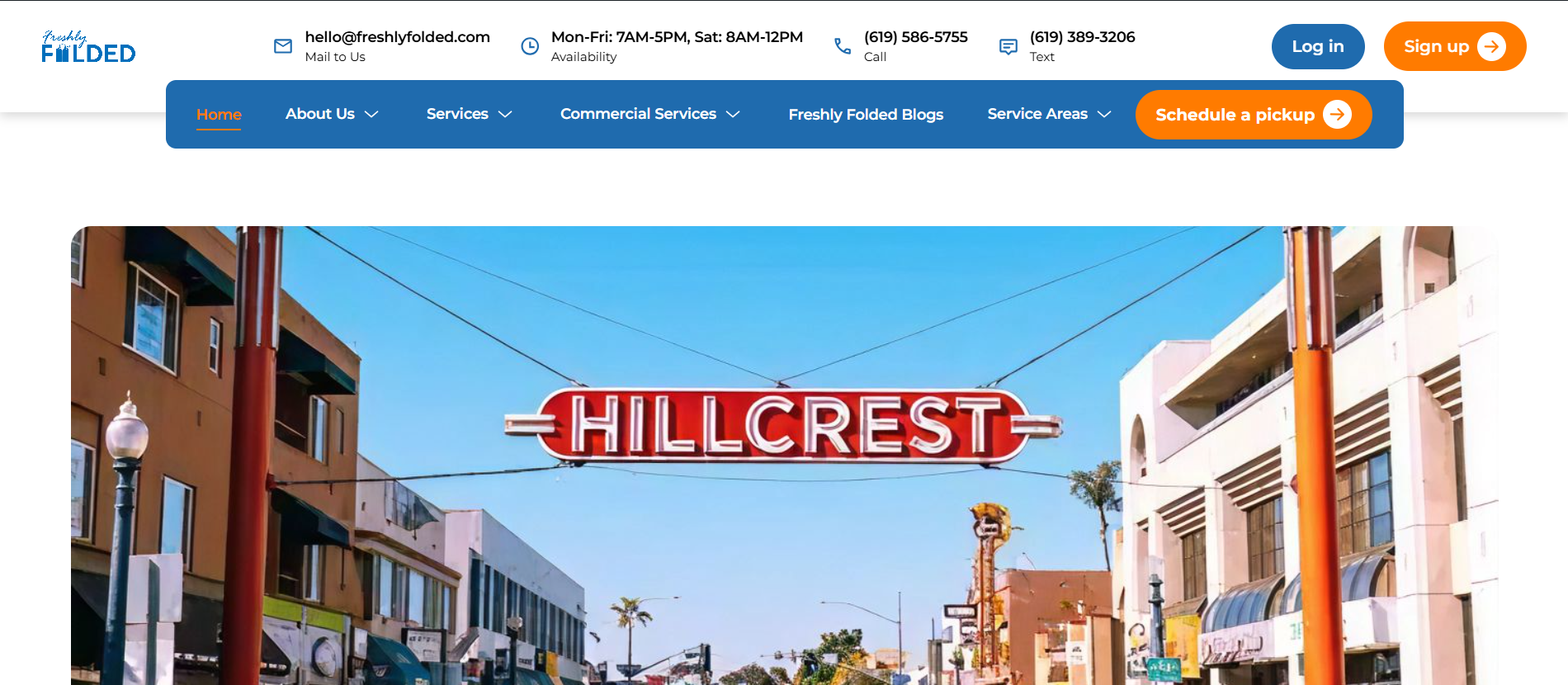 Experience the Best Laundry Pickup Near Hillcrest, CA – Guaranteed Freshness