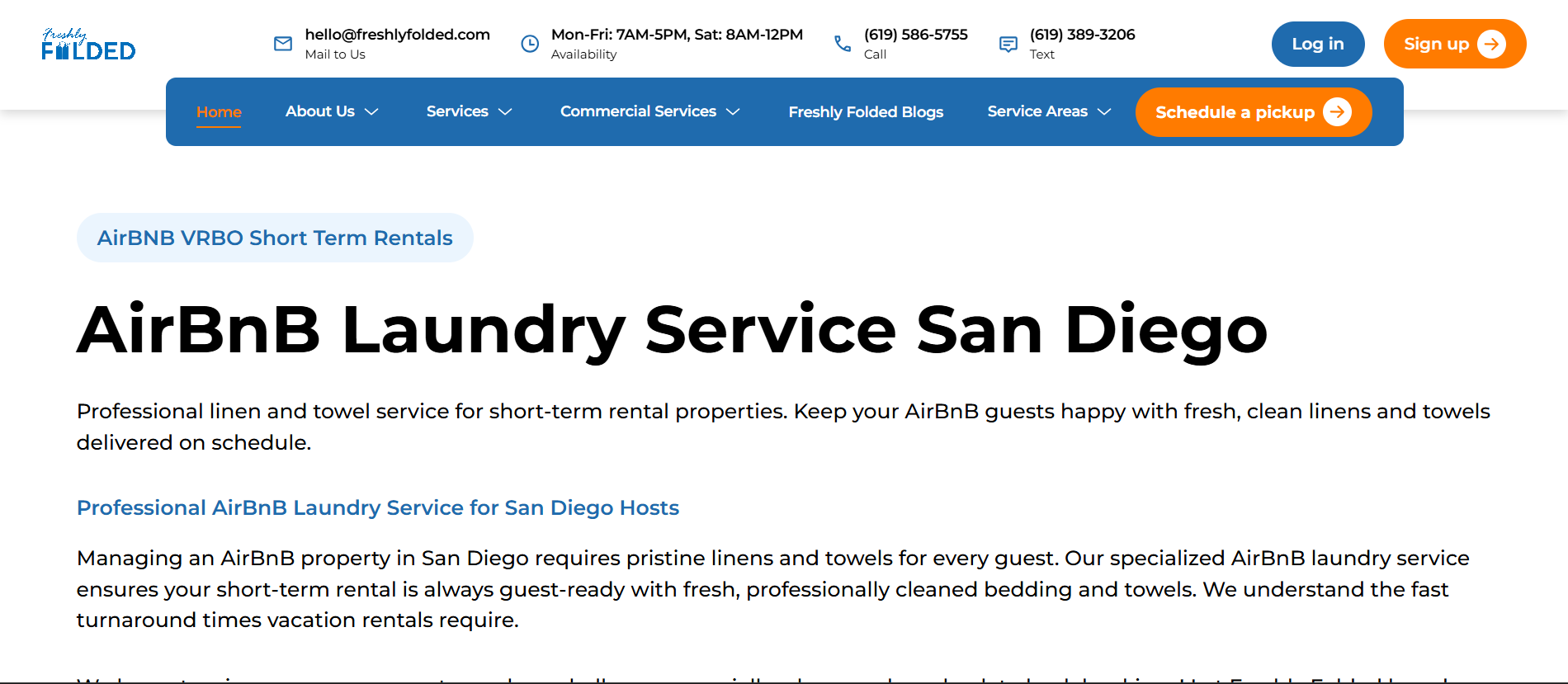 Freshly Folded Expert Laundry Service for Your Airbnb, Rental