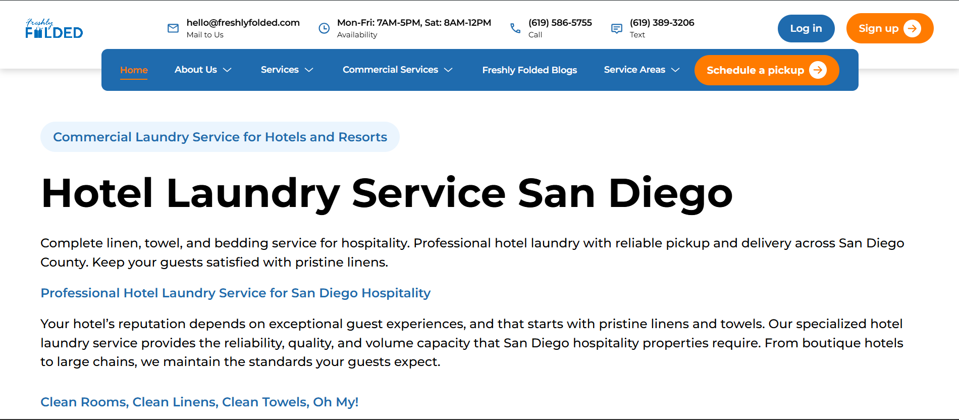 Hotel Laundry Service – Guaranteed Cleanliness