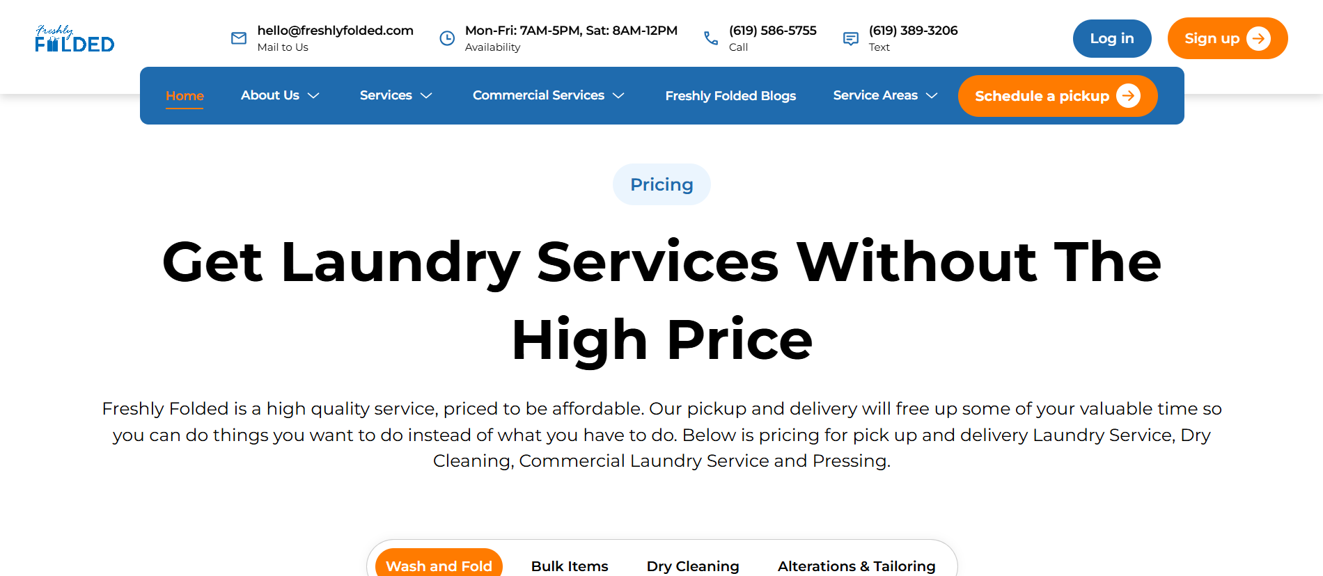 Pricing - Get Luxury Laundry Service Without the High Prices
