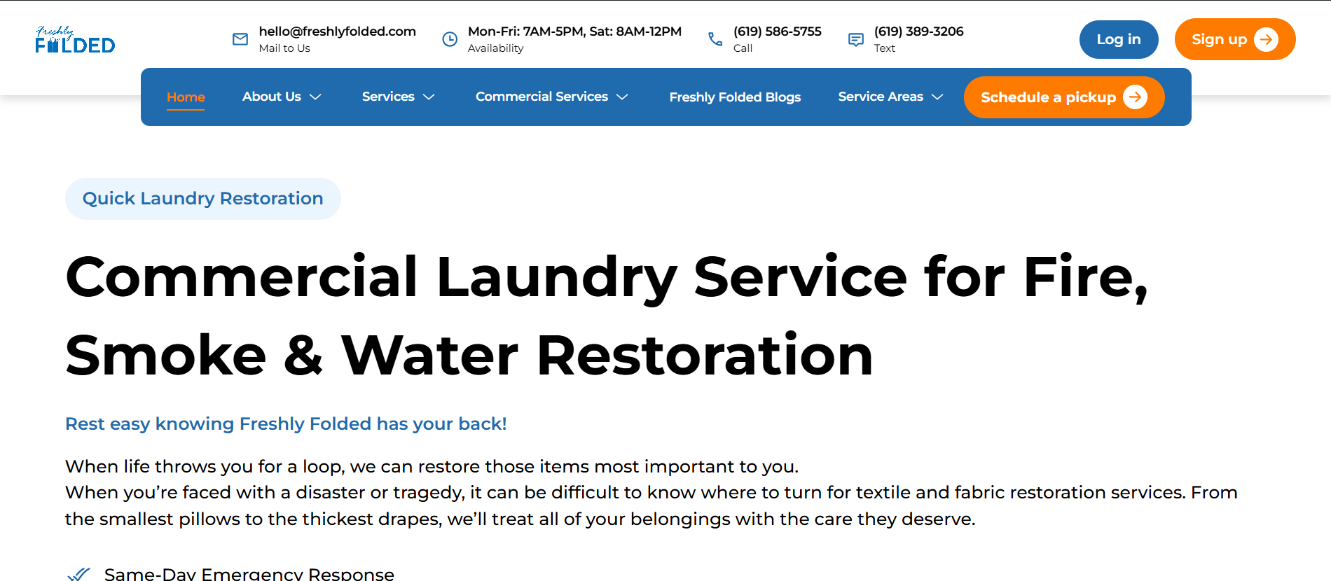 Quick Laundry Restoration for Fire and Water Damage