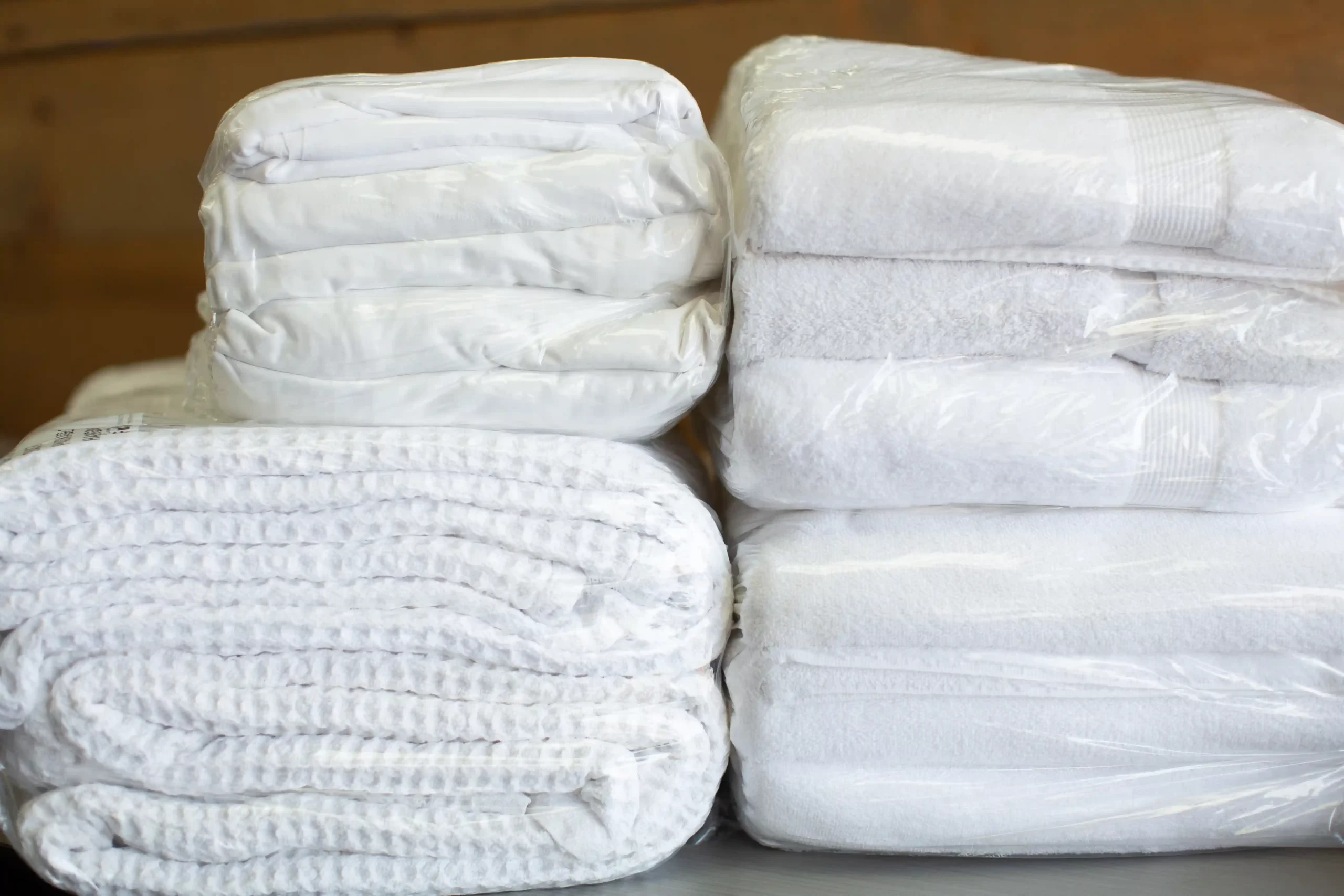 Freshly Folded – commercial medical laundry cleaned, wrapped, and ready to go