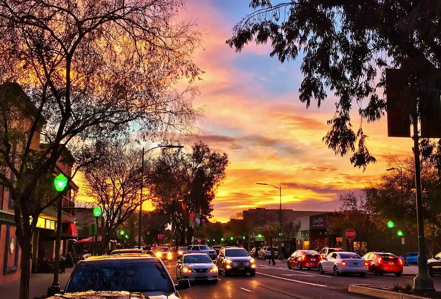 Dry cleaning in Escondido - sunset