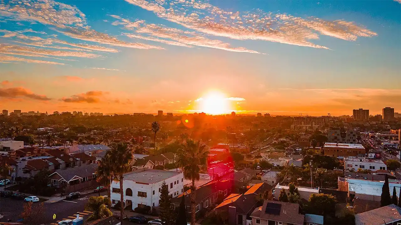 Laundry pickup and delivery in North Park - sunset