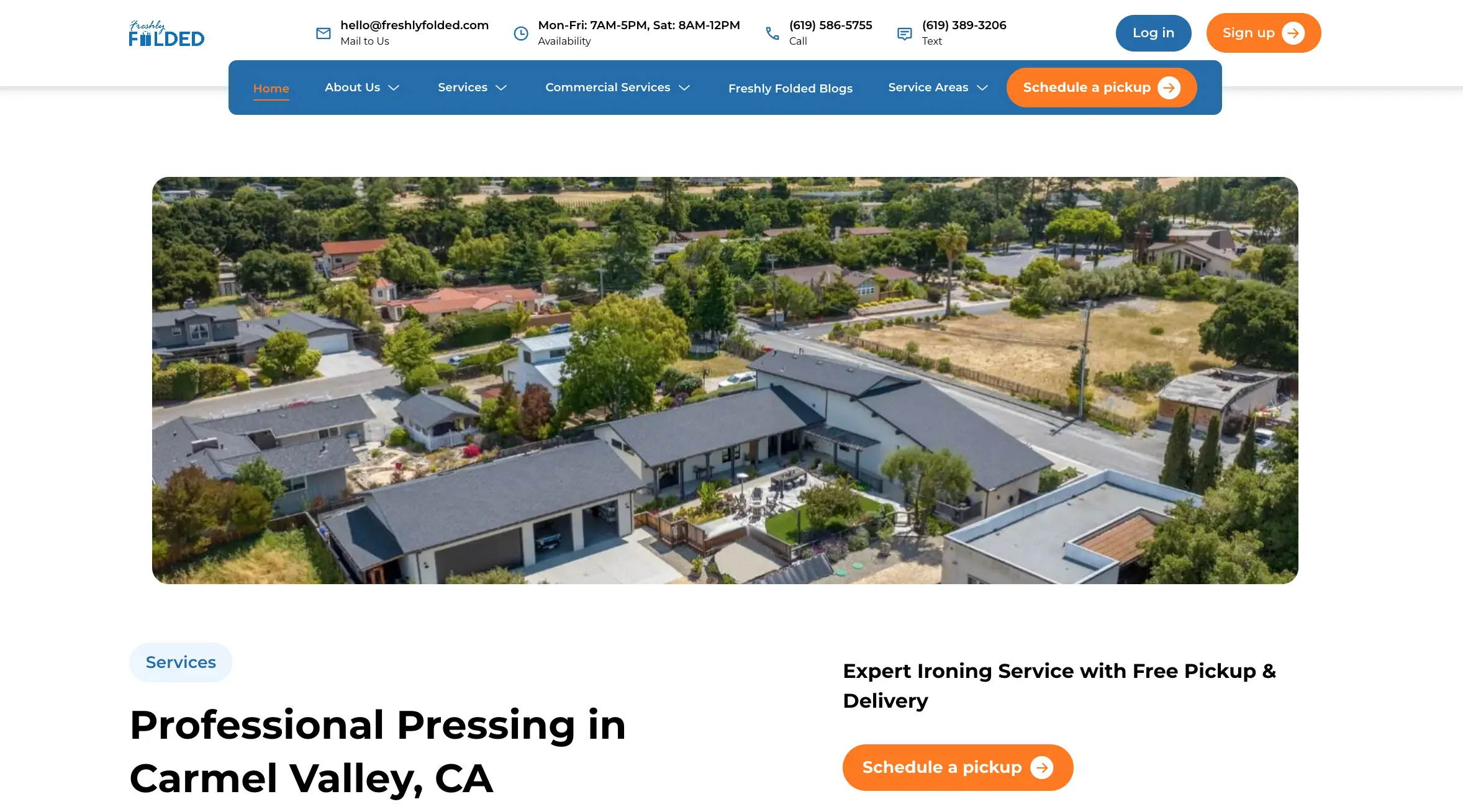 professional pressing in Carmel Valley