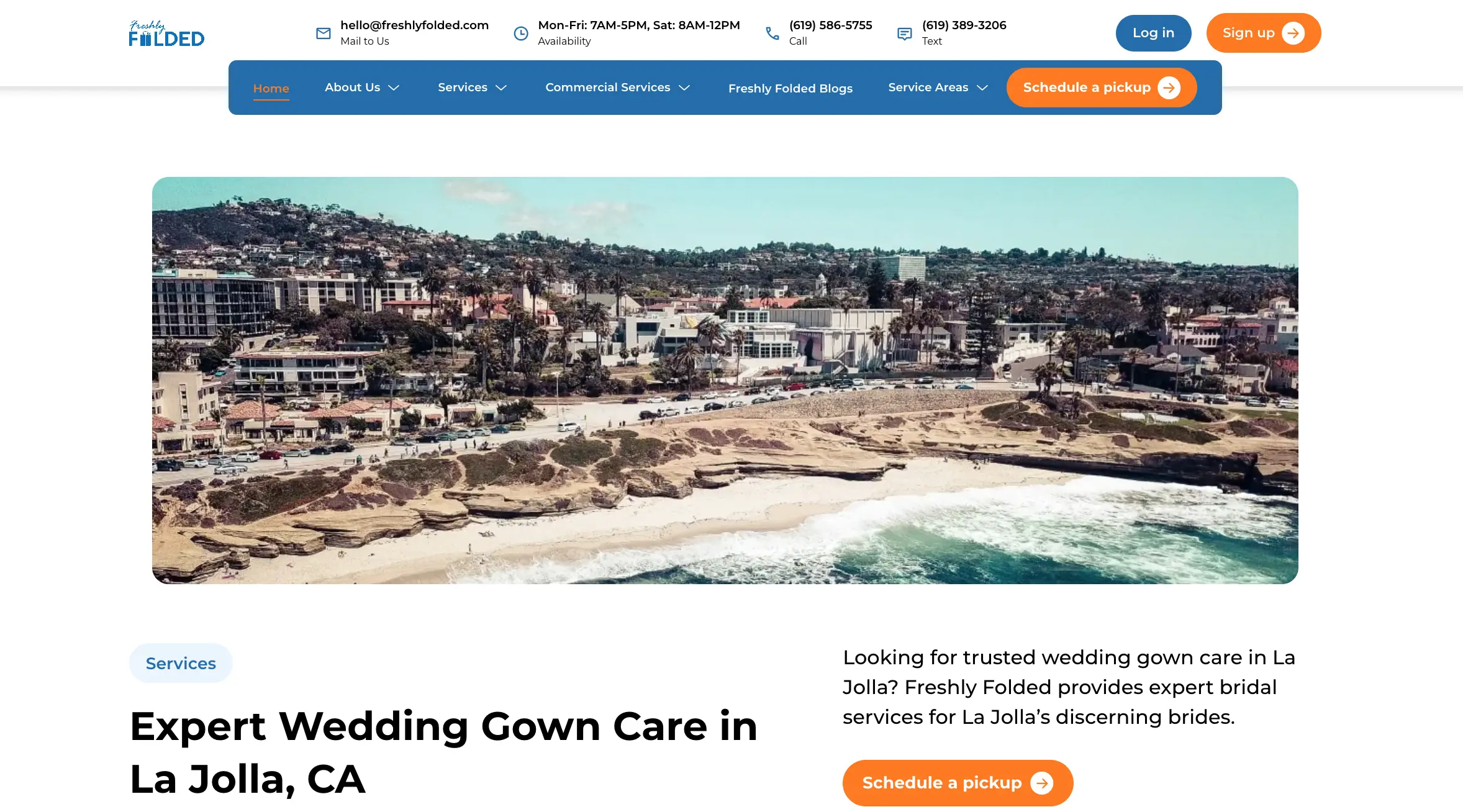 wedding gown care in La Jolla