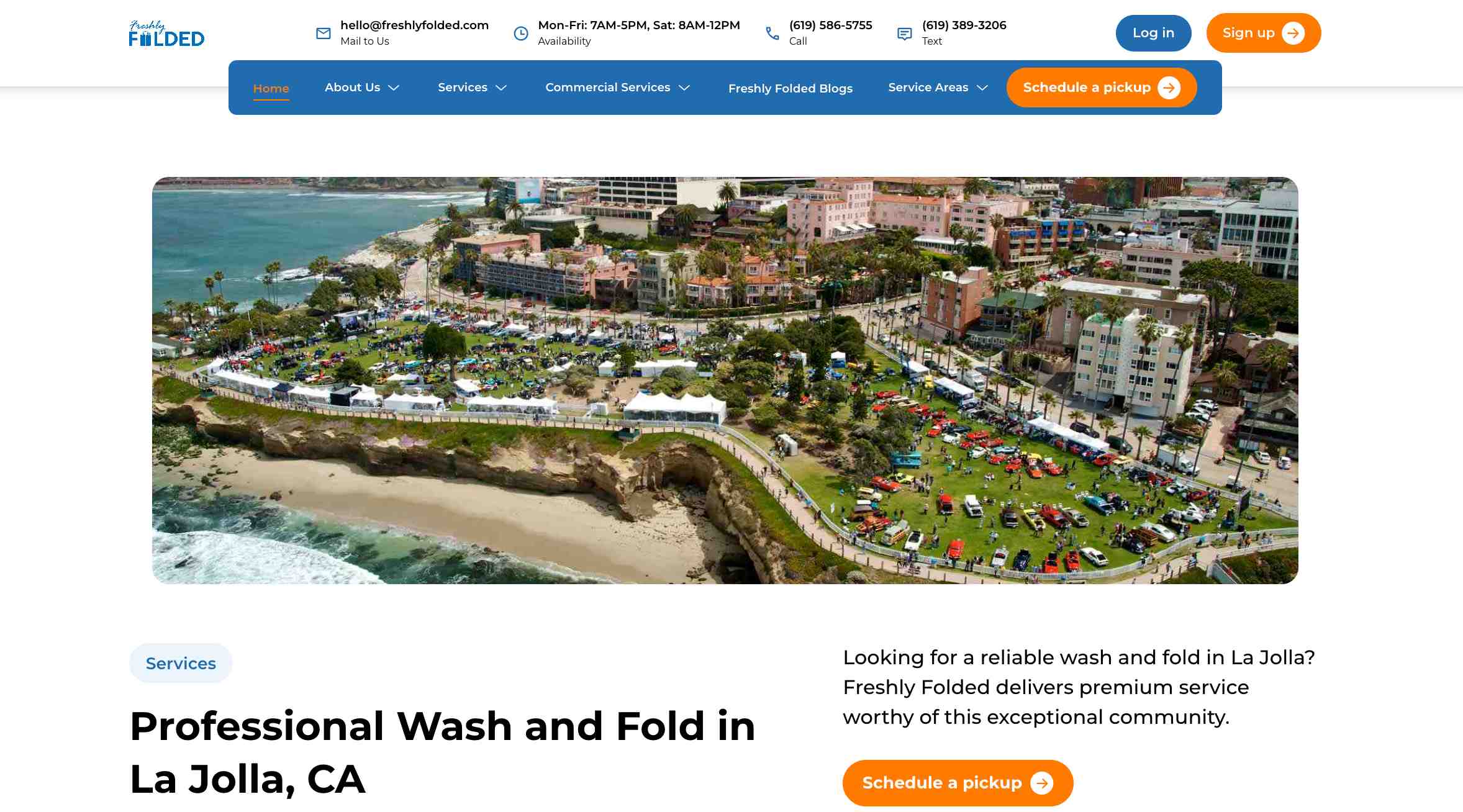 wash and fold in La Jolla