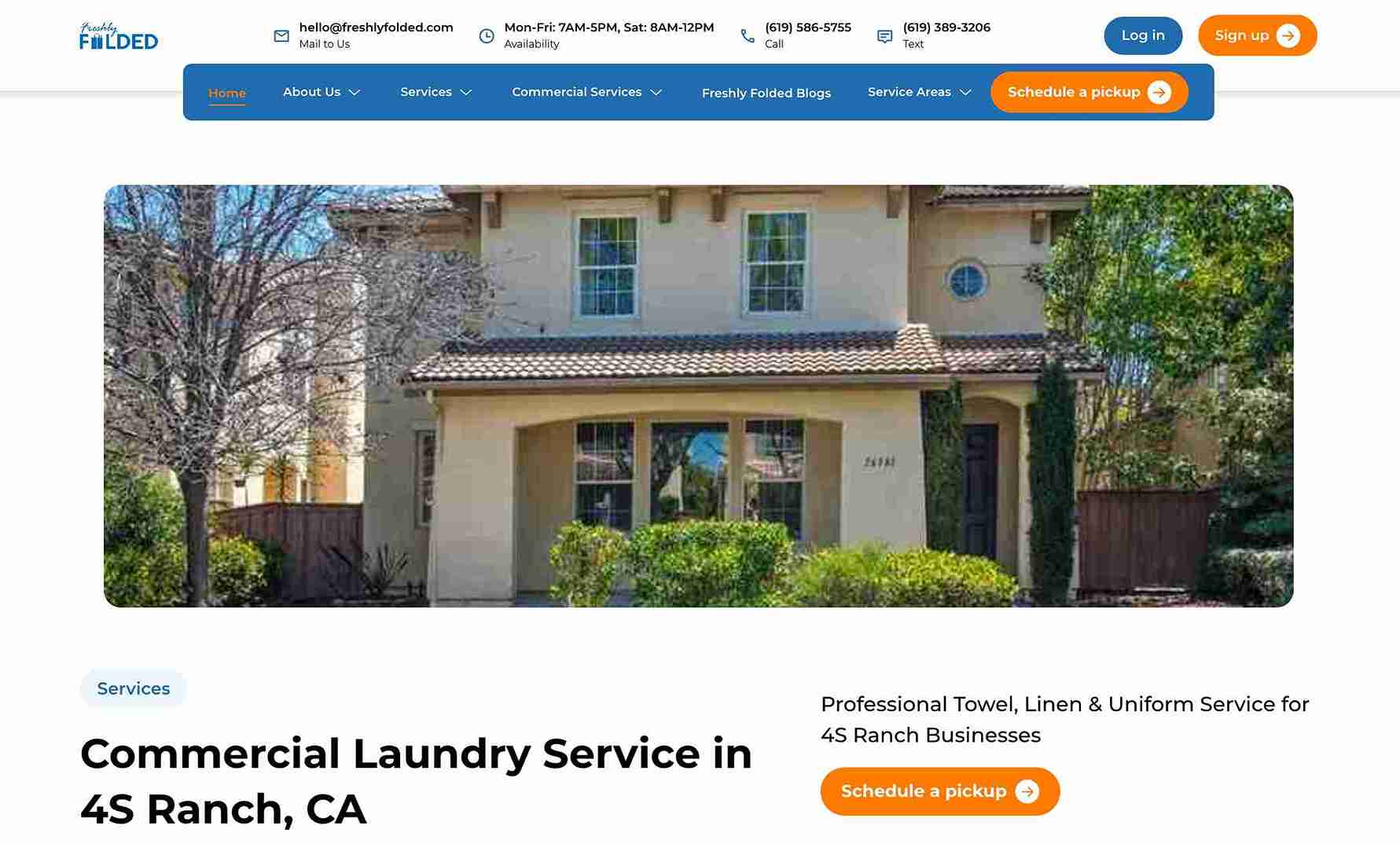 commercial laundry service in 4S Ranch