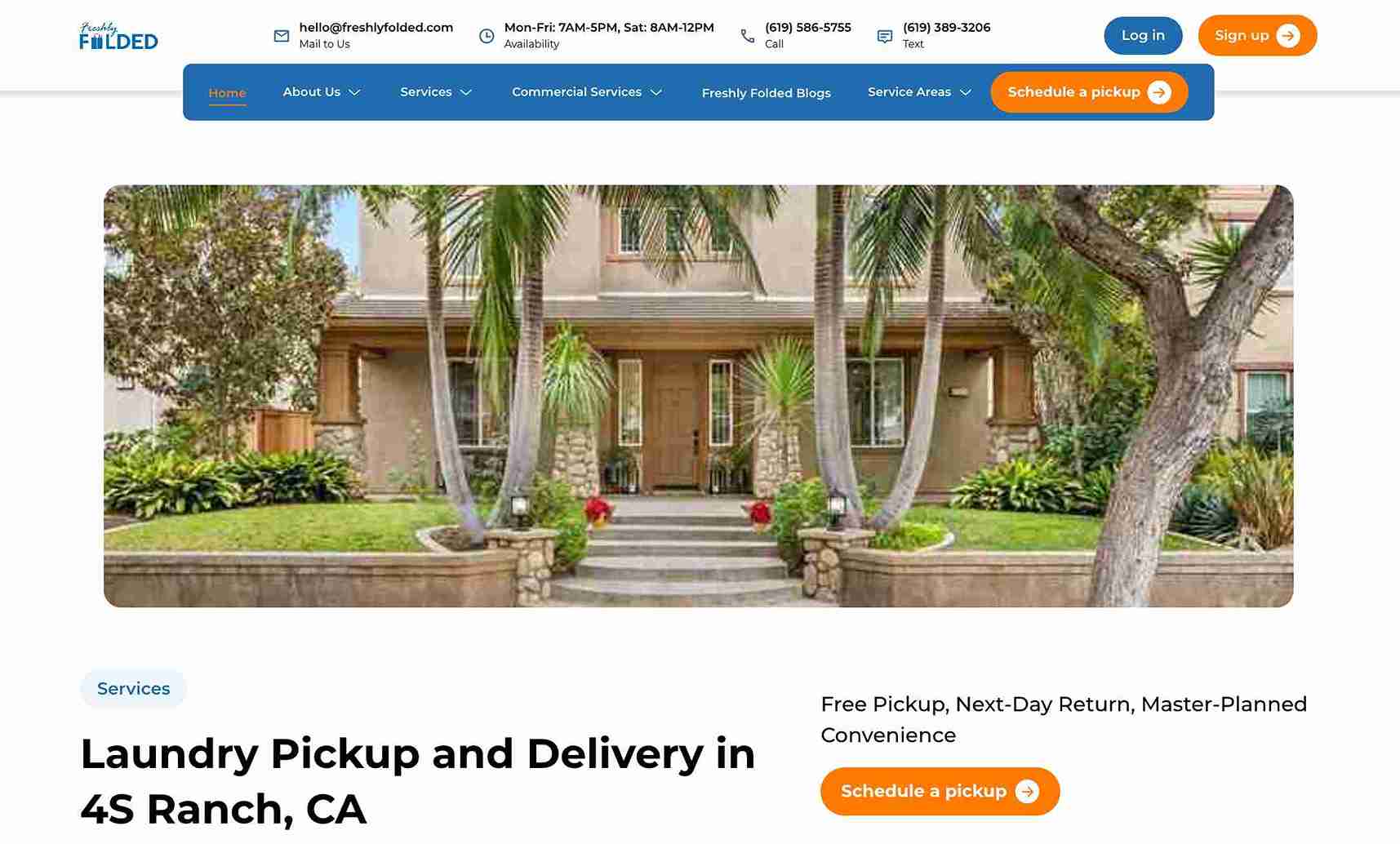 laundry pickup and delivery in 4S Ranch
