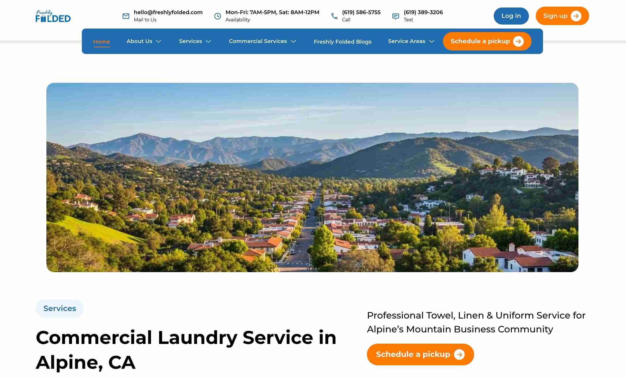 commercial laundry service in Alpine