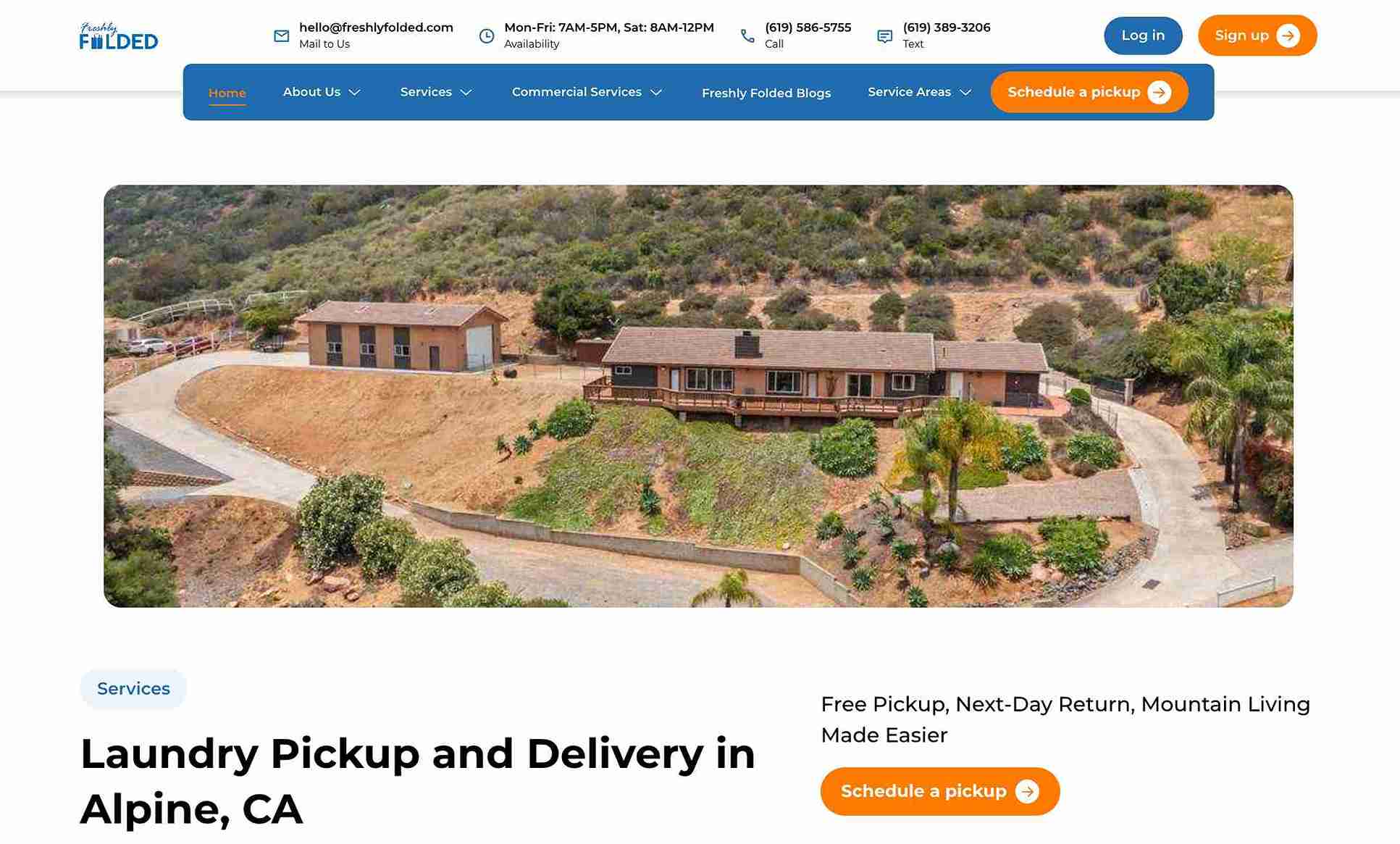 laundry pickup and delivery in Alpine