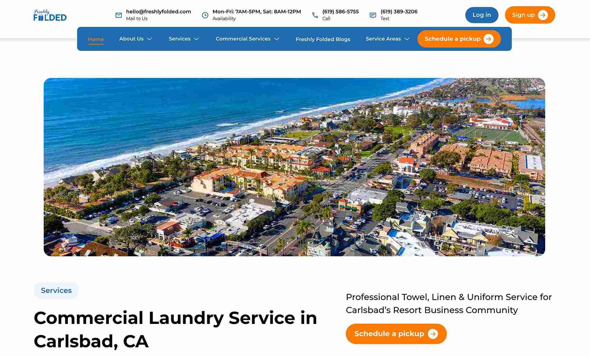 commercial laundry service in Carlsbad