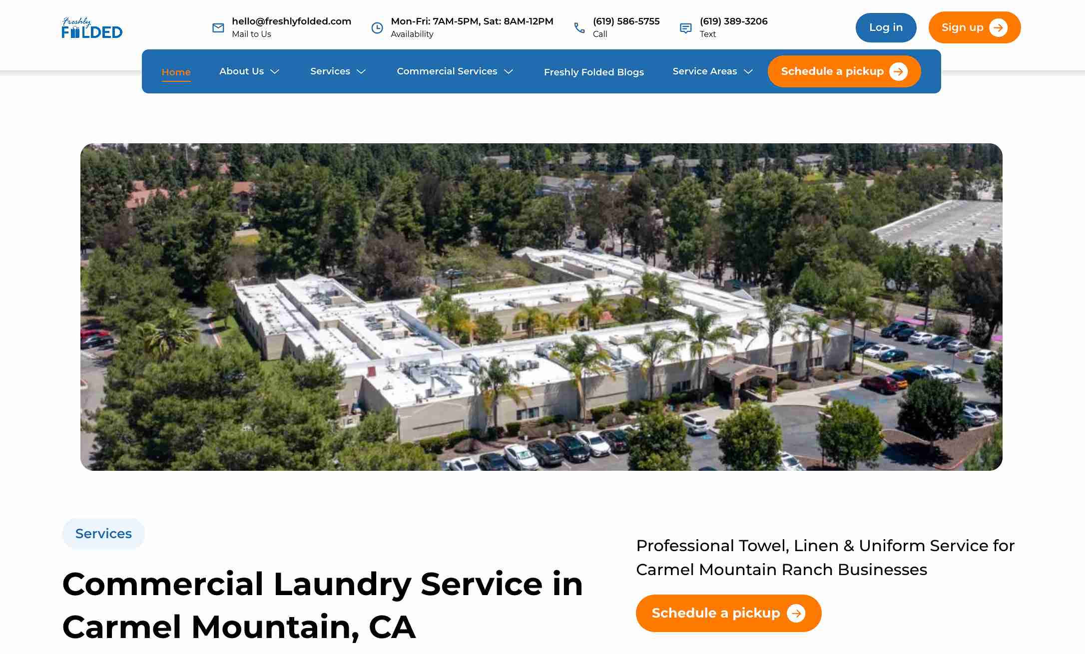 commercial laundry service in Carmel Mountain