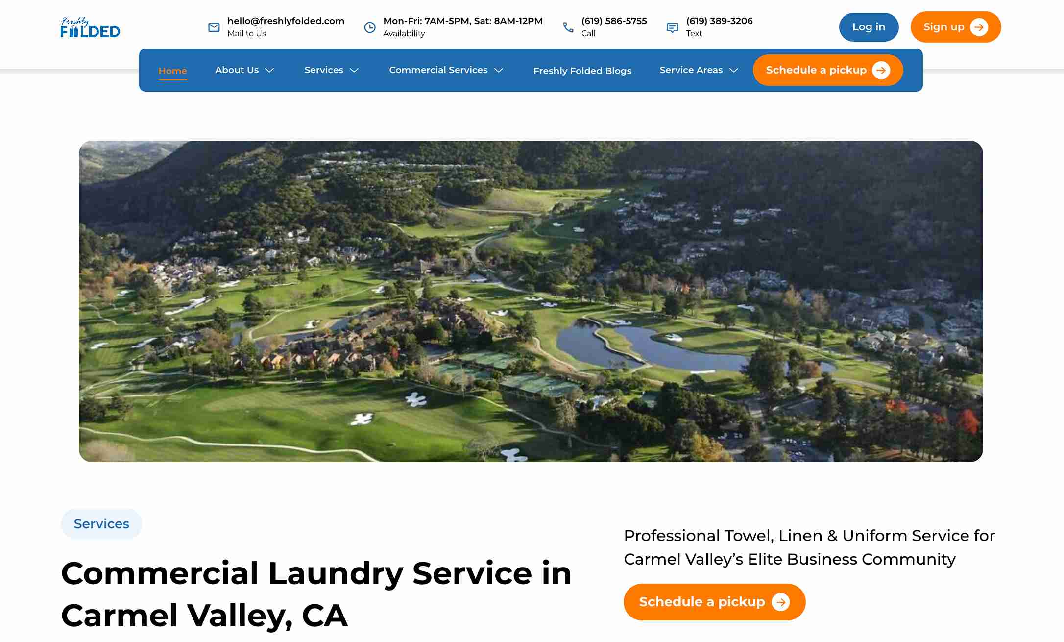 commercial laundry service in Carmel Valley