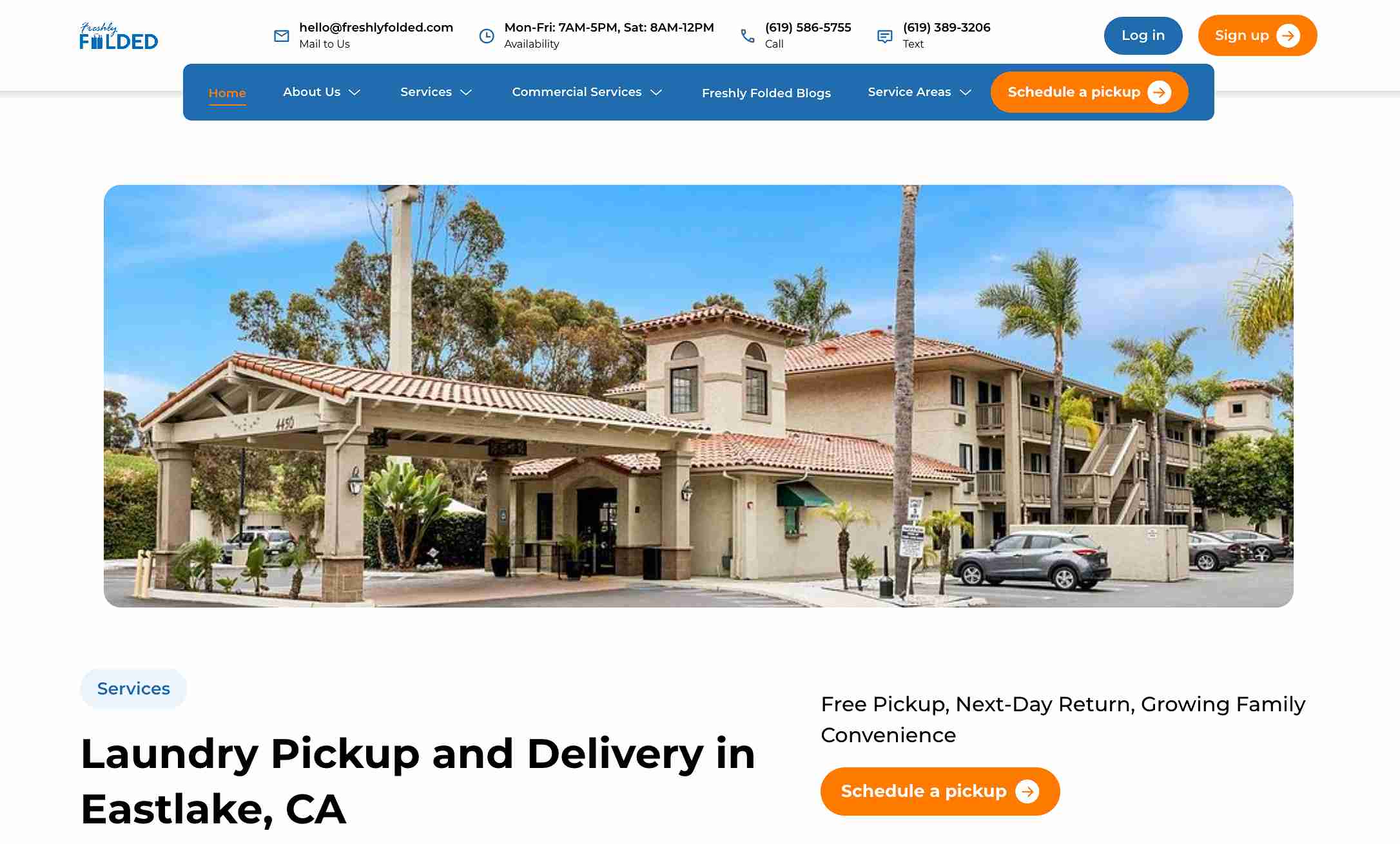 laundry pickup and delivery in Eastlake