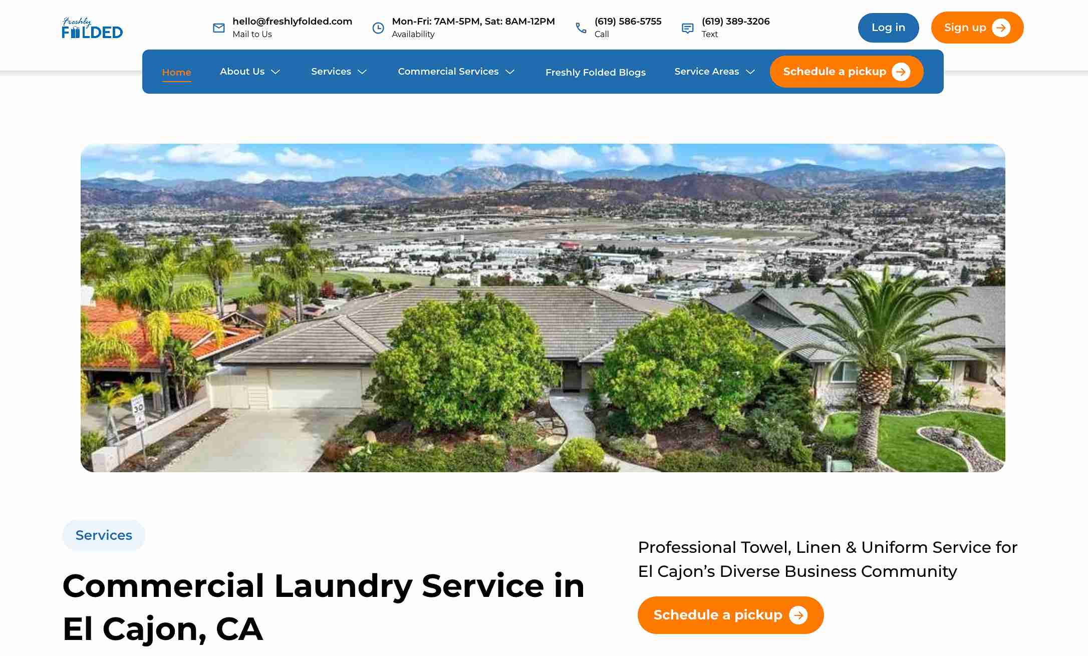 commercial laundry service in El Cajon