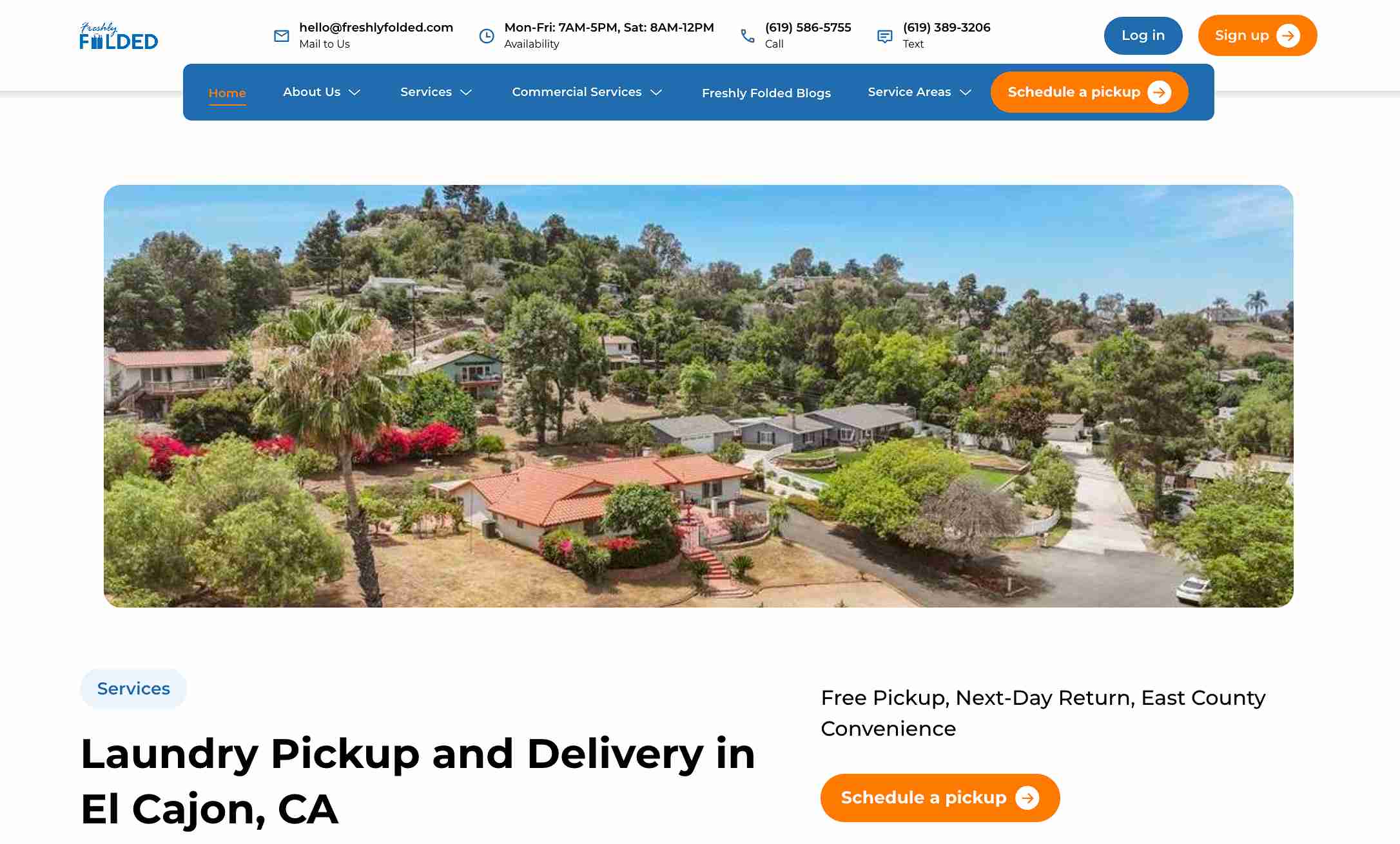 laundry pickup and delivery in El Cajon