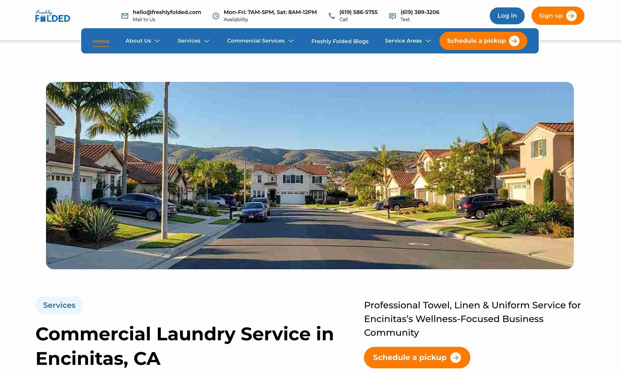 commercial laundry service in Encinitas
