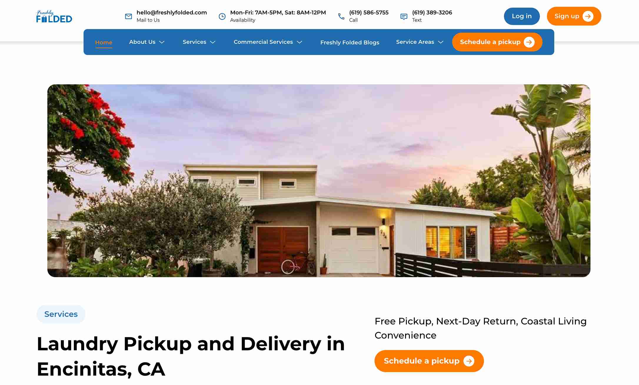 laundry pickup and delivery in Encinitas