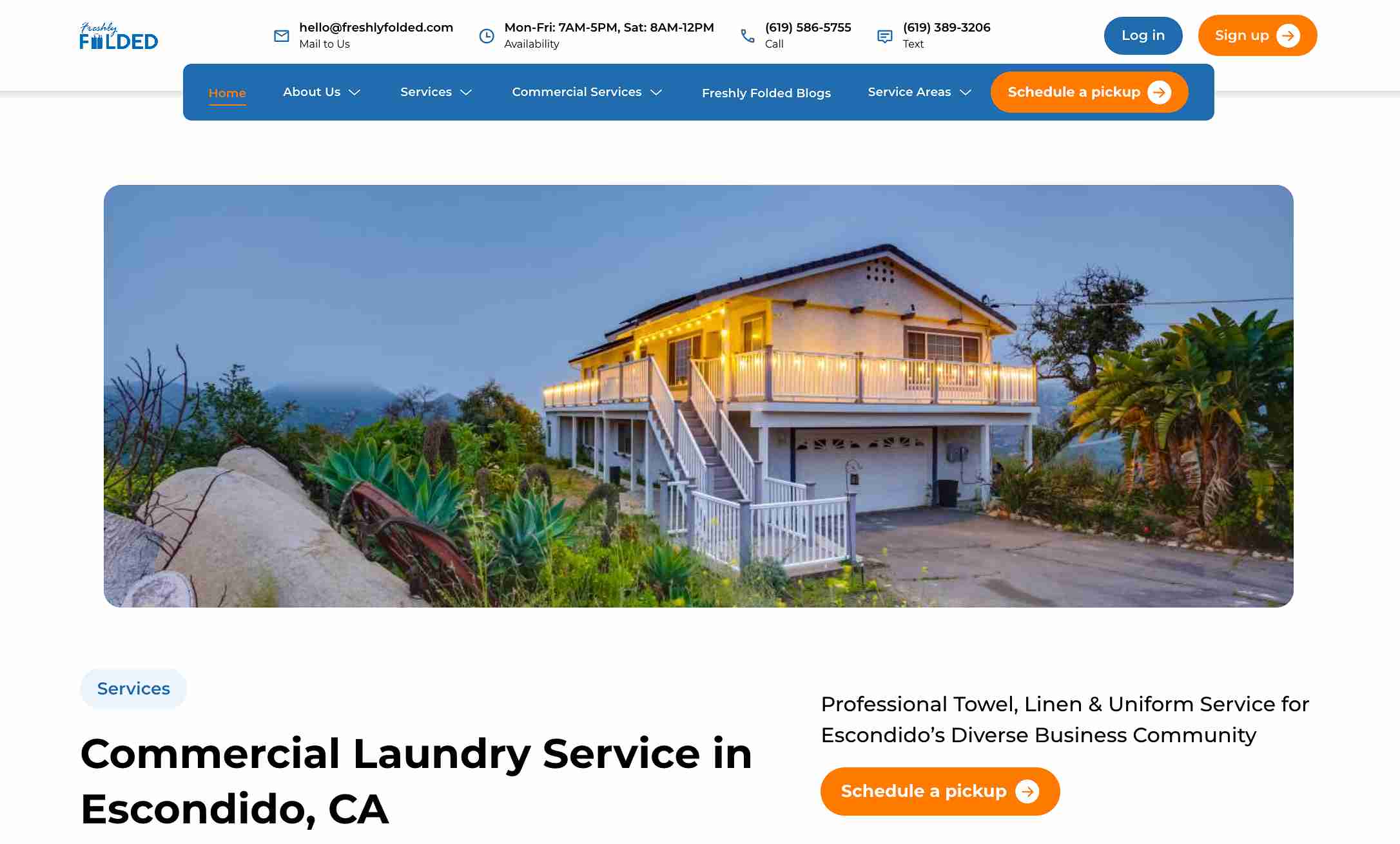 commercial laundry service in Escondido