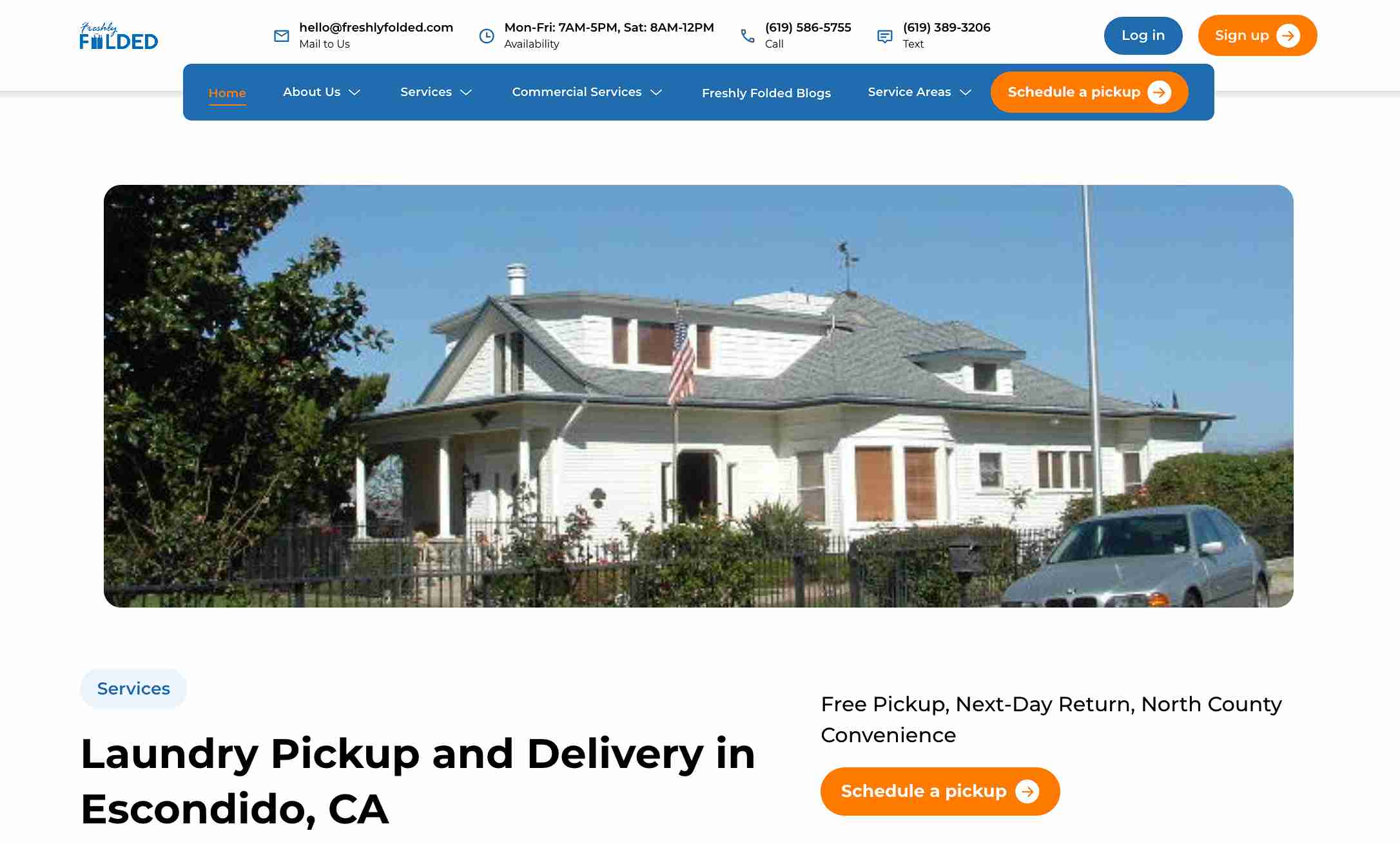 laundry pickup and delivery in Escondido