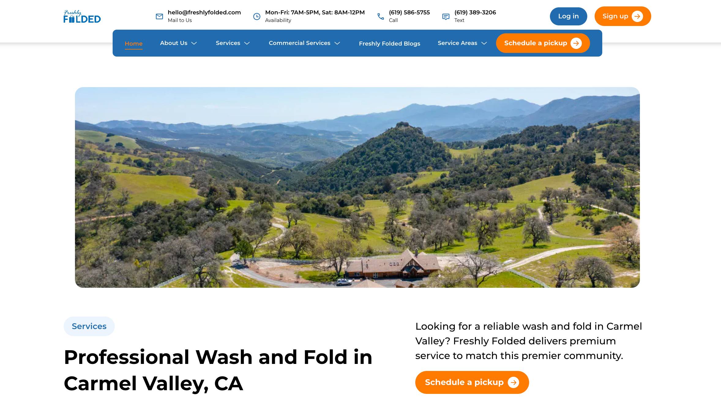 wash and fold in Carmel Valley