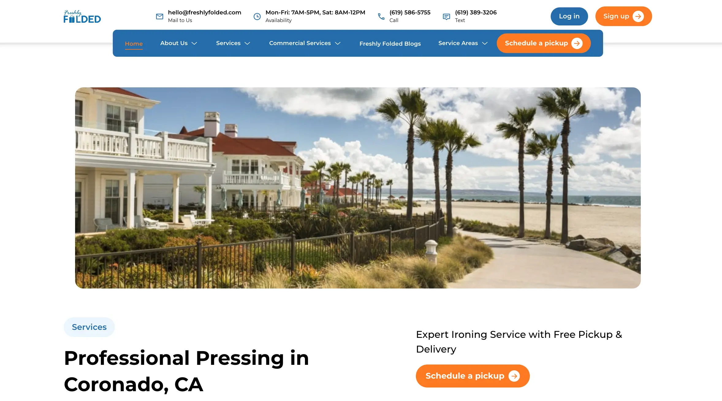 Professional Pressing in Coronado