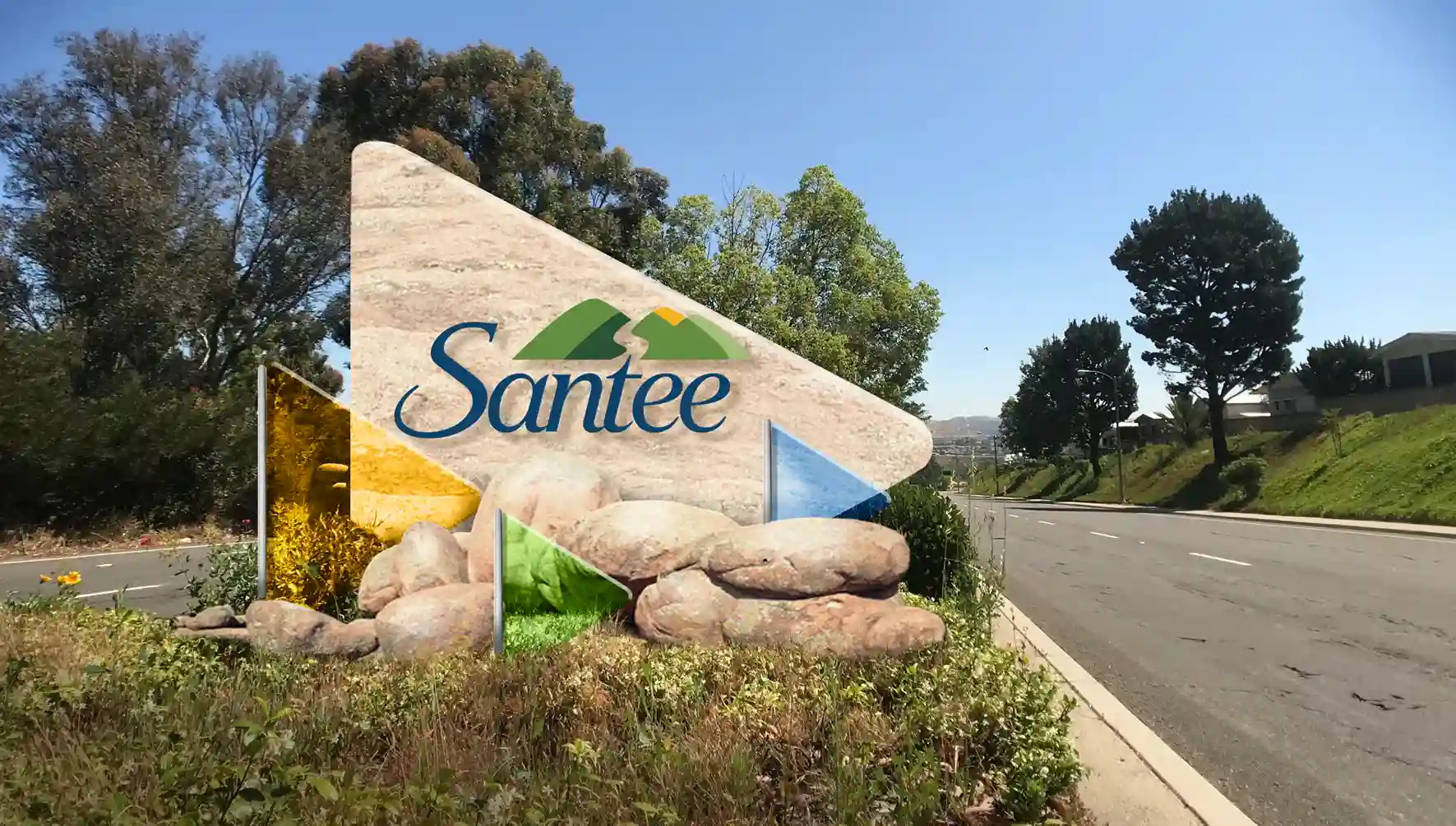 Professional pressing in Santee - A signage displaying Santee