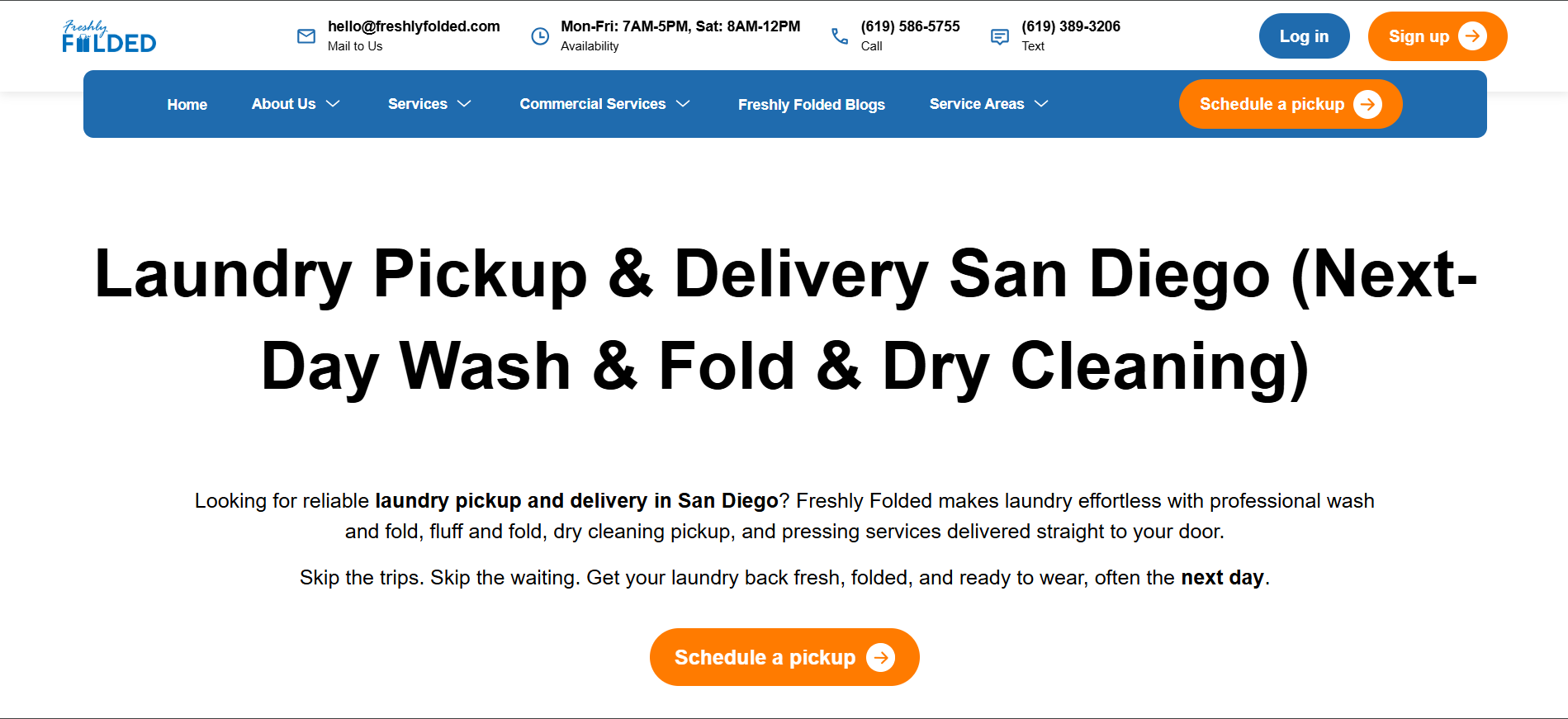 Laundry Pickup & Delivery San Diego