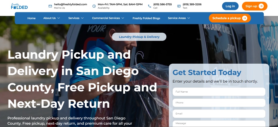 Laundry Pickup & Delivery in San Diego