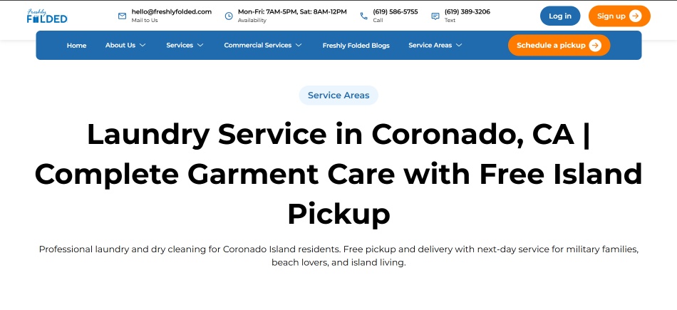 Laundry Service in Coronado