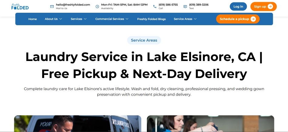 Laundry Service in Lake Elsinore