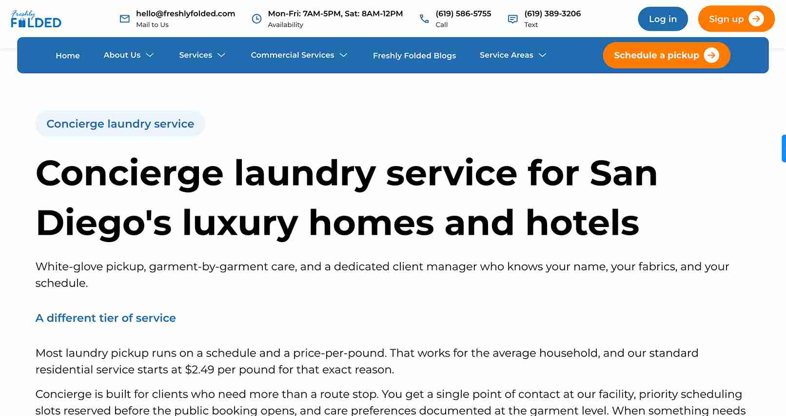 Concierge Laundry Service San Diego | White-Glove Pickup