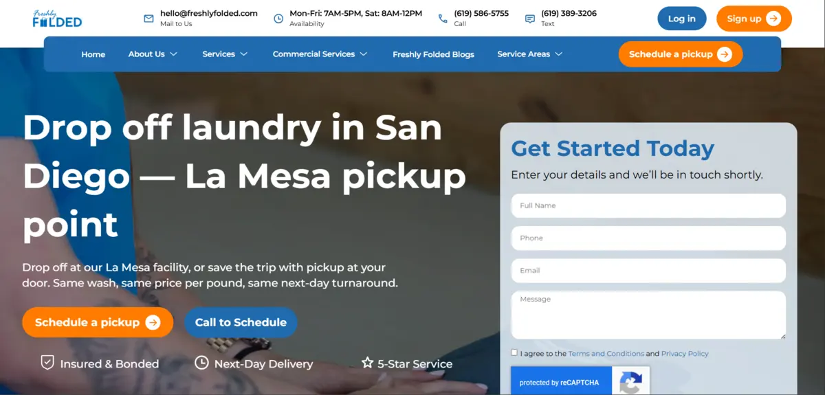 Drop-off Laundry Service in San Diego