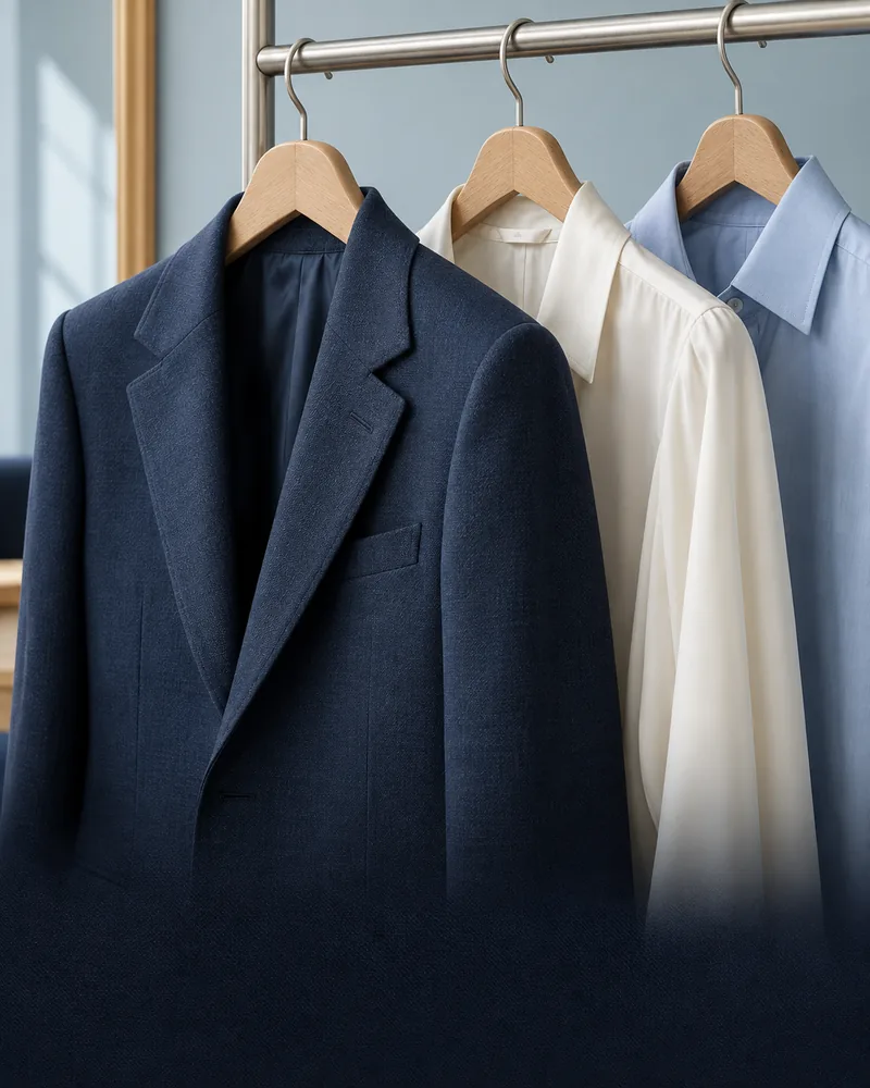 Dry cleaning garment detail